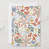 Grafische Floral Bridal Shower Invitation Kaart (Achterkant)