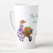 Grafische Floral Latte Mok (Linkerhoek)