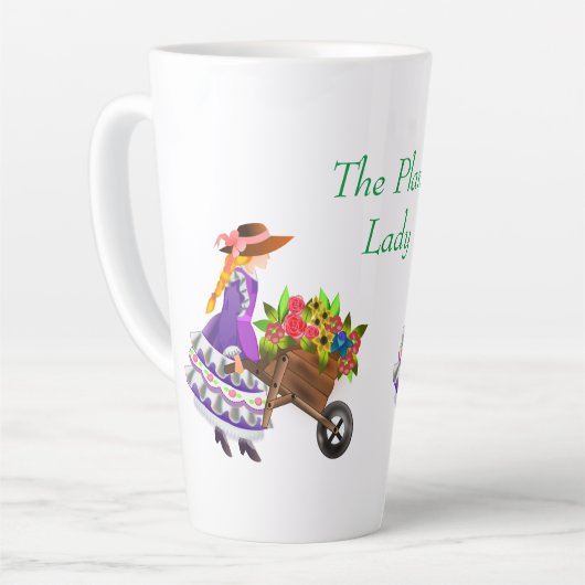 Grafische Floral Latte Mok (Linkerhoek)