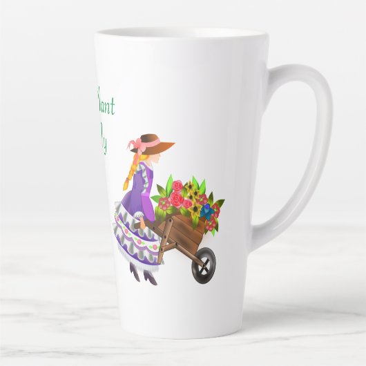 Grafische Floral Latte Mok (Rechts)