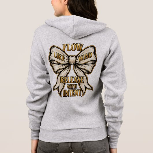 Grafische 'Flow Like Wind Release With Intent' Hoodie (Achterkant)
