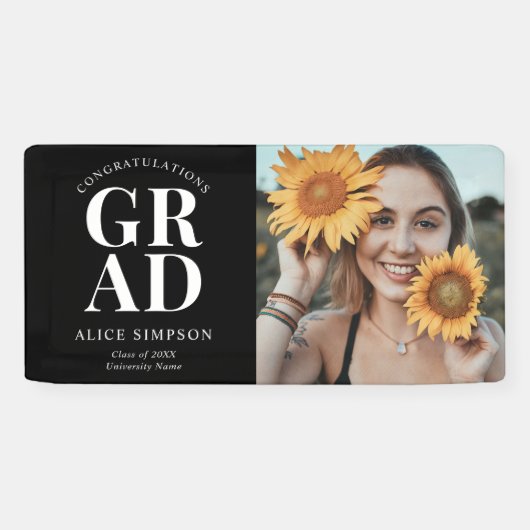 Grafische foto-Afstuderen banner (Horizontaal)