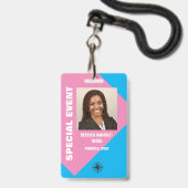 GRAFISCHE FOTO-ID SPECIAL EVENT-PAS BADGE (Voorzijde met lanyard)