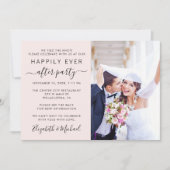 Grafische foto QR Code Roze bruiloft Ontvangen Kaart (Voorkant)