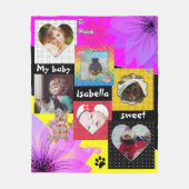 Grafische fotocollage, uw foto fleece deken (Voorkant)