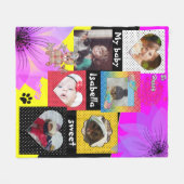 Grafische fotocollage, uw foto fleece deken (Voorkant (Horizontaal))