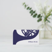 Grafische Franse hoorn en trompet 2 Visitekaartje (Staand voorkant)