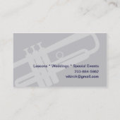 Grafische Franse hoorn en trompet 2 Visitekaartje (Achterkant)