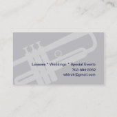 Grafische Franse hoorn en trompet Visitekaartje (Achterkant)