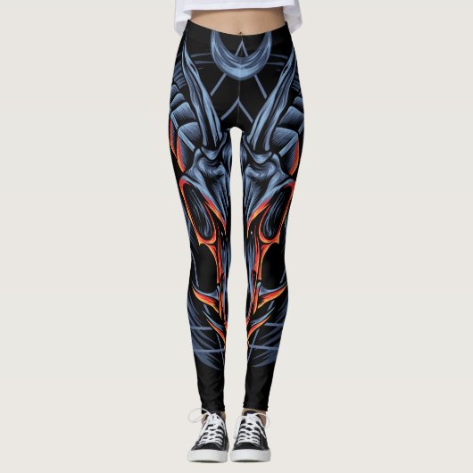 Grafische fusie leggings (Voorkant)
