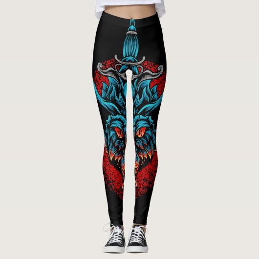Grafische Fusie Leggings (Voorkant)