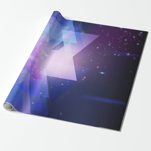 Grafische Galaxy Wrapping Gift Paper Cadeaupapier (Uitgerold)