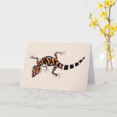Grafische GECKO - Bedreigde diersoorten - Wildlife Kaart (Gele Bloem)