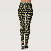 Grafische gele roos | Art Nouveau Glasgow Roos Leggings (Achterkant)