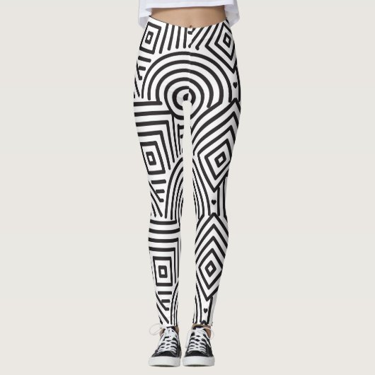 Grafische geometrie: Leggings schoonheidspatroon (Voorkant)