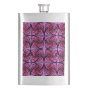 Grafische geometrische 3D Scallop Fan Pink Flacon