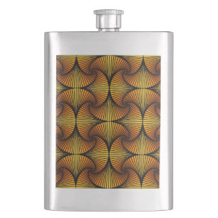 Grafische geometrische 3D Scallop Fan Sinaasappel Flacon