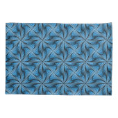 Grafische Geometrische 3D Spiraal Twist Blauw Kussensloop (Achterkant)