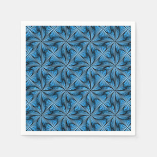 Grafische Geometrische 3D Spiraal Twist Blauw Servet