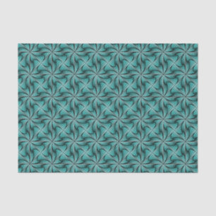 Grafische Geometrische 3D Spiraal Twist Turquoise Tissuepapier