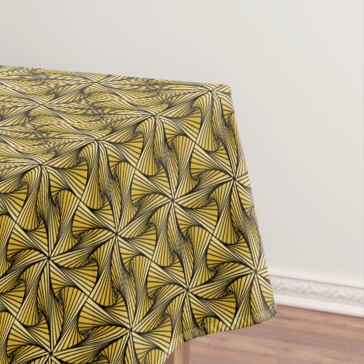 Grafische geometrische 3D spiraalvormige twist gee Tafelkleed (Voorbeeld)