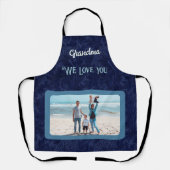 Grafische gepersonaliseerde fototekst Grootma Gift Schort (Voorkant)