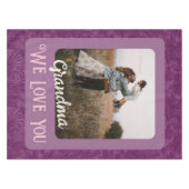 Grafische gepersonaliseerde fototekst Grootma Gift Tafelkleed (Voorkant (Horizontaal))