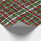 Grafische geweven Burlap Seizoensgebonden Rood Gro Cadeaupapier (Hoek)