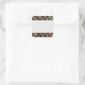 Grafische geweven jute schone etiketten (Tas)