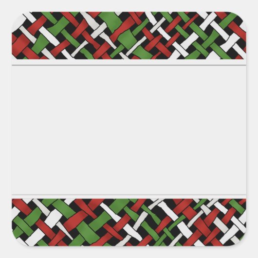 Grafische geweven jute schone etiketten (Voorkant)