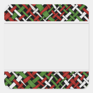 Grafische geweven jute schone etiketten