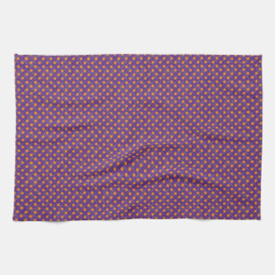 Grafische Geweven Rattan Paarse op Custom Sinaasap Theedoek