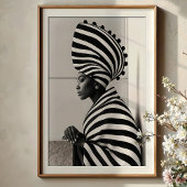 Grafische glamour: gestreept avant-gardistisch por poster