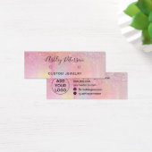 Grafische glitterregenboogstuiver oorscherm mini visitekaartjes (Bureau)