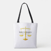 Grafische Golden Scales of Justice | Advocaat Tote Bag (Achterkant)
