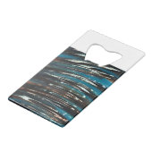 Grafische golfgolf creditkaart flessenopener (Achterkant Gekanteld)