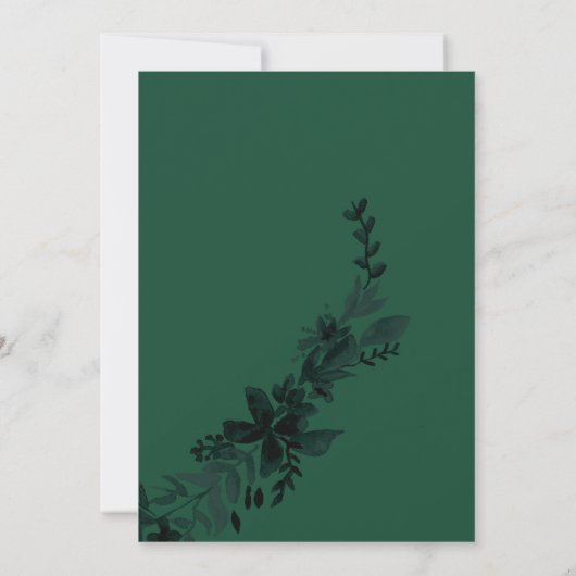 Grafische goudtypografie Floral green leaf Sweet 1 Kaart (Achterkant)