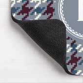 Grafische  grijze monogram voor schuurschildpadden muismat (Hoek)