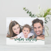 Grafische groene kalligrafie Kerstmis Kaart (Staand voorkant)