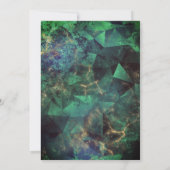 Grafische groene turquoise goudglitter druppelt mo kaart (Achterkant)