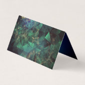 Grafische groene turquoise goudglitter druppelt mo visitekaartje (Achterkant)