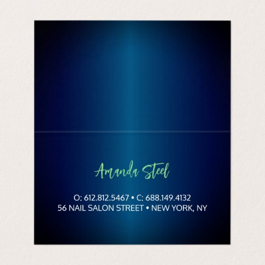 Grafische groene turquoise goudglitter druppelt mo visitekaartje (Binnenkant ongevouwen)