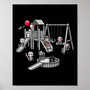 Grafische Halloween Geweldige Kostuum Horror Films Poster