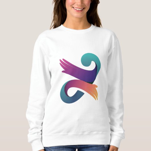 Grafische Hand Vrouwen Basic Trui (Voorkant)
