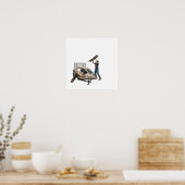 Grafische handeling voor het laden van vuil poster (Keuken)