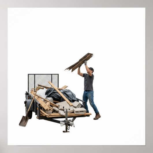 Grafische handeling voor het laden van vuil poster (Voorkant)