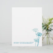 Grafische hedendaagse bloemkoeien uit peterselie p briefhoofd ontwerp (Staand voorkant)