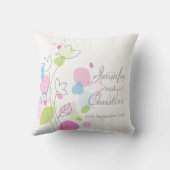 Grafische hedendaagse bloempotten kussen (Achterkant)