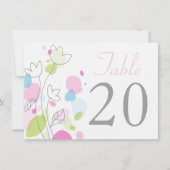 Grafische hedendaagse bloempotten trouwtabelnummer kaart (Voorkant)