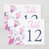 Grafische hedendaagse bloempotten trouwtabelnummer kaart (Voorkant / Achterkant)